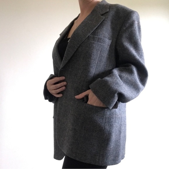 Vintage Jackets & Blazers - VINTAGE 100% Wool Oversized Blazer George Richards Suit Jacket Sports Coat